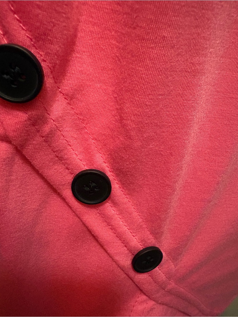 Women's Pink Long-Sleeve Button Hem Blouse - Picture 2 of 5